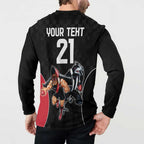 Custom Essendon and Collingwood Button Sweatshirt Together Sporty Style
