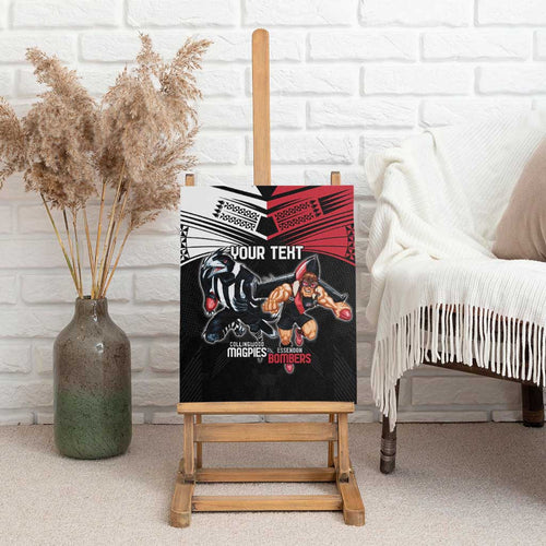 Custom Essendon and Collingwood Canvas Wall Art Together Sporty Style