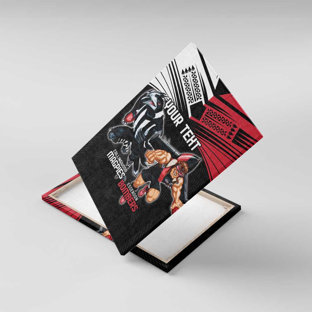 Custom Essendon and Collingwood Canvas Wall Art Together Sporty Style