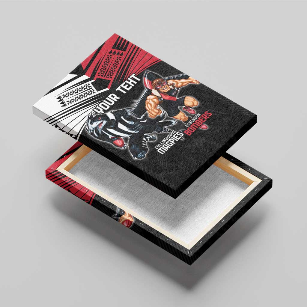 Custom Essendon and Collingwood Canvas Wall Art Together Sporty Style