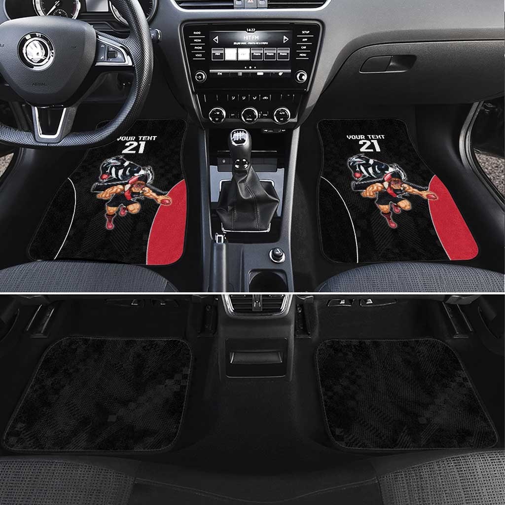 Custom Essendon and Collingwood Car Mats Together Sporty Style