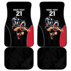 Custom Essendon and Collingwood Car Mats Together Sporty Style