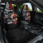 Custom Essendon and Collingwood Car Seat Cover Together Sporty Style