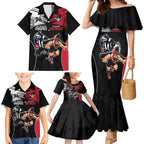 Custom Essendon and Collingwood Family Matching Mermaid Dress and Hawaiian Shirt Together Sporty Style