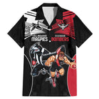 Custom Essendon and Collingwood Family Matching Mermaid Dress and Hawaiian Shirt Together Sporty Style