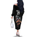 Custom Essendon and Collingwood Family Matching Off The Shoulder Long Sleeve Dress and Hawaiian Shirt Together Sporty Style