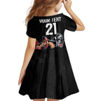 Custom Essendon and Collingwood Family Matching Off Shoulder Short Dress and Hawaiian Shirt Together Sporty Style