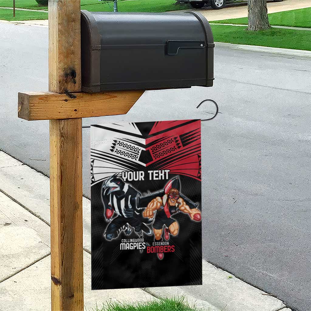 Custom Essendon and Collingwood Garden Flag Together Sporty Style