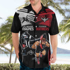 Custom Essendon and Collingwood Hawaiian Shirt Together Sporty Style
