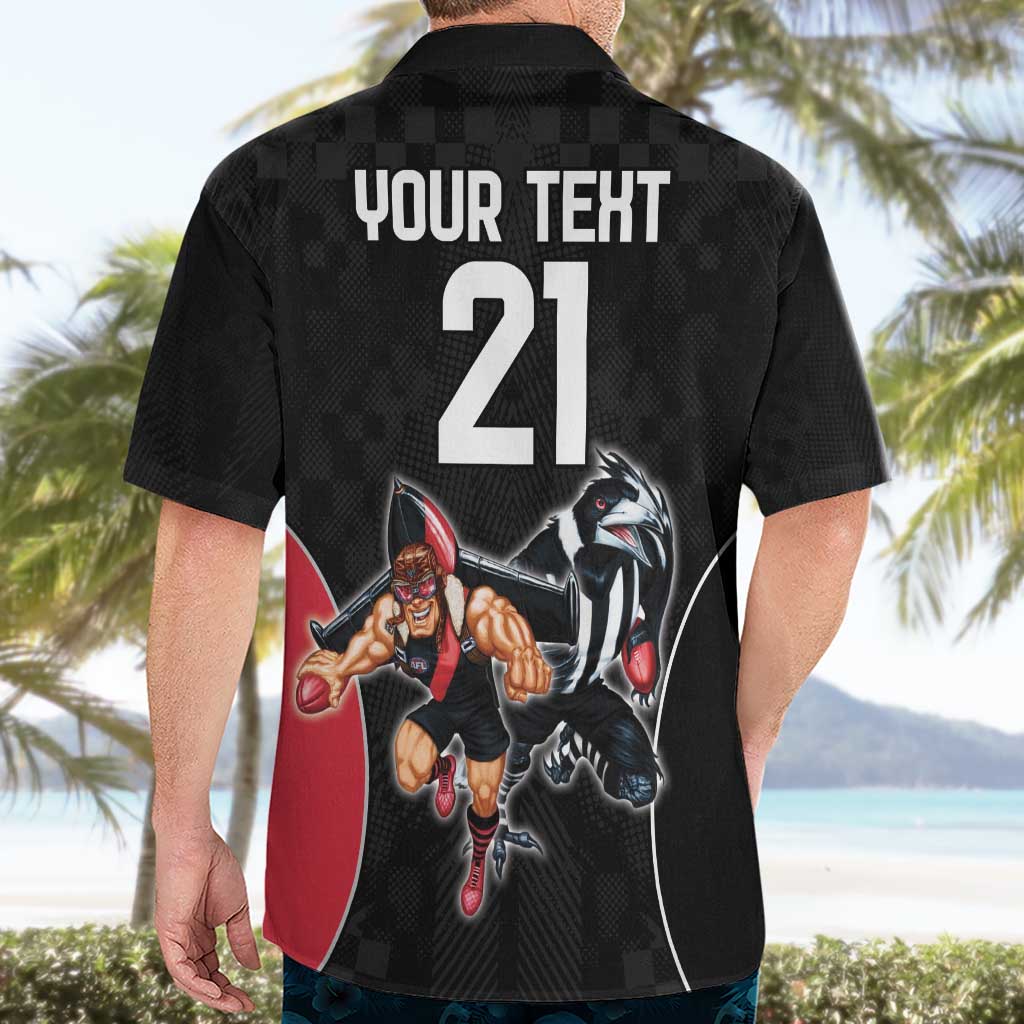 Custom Essendon and Collingwood Hawaiian Shirt Together Sporty Style