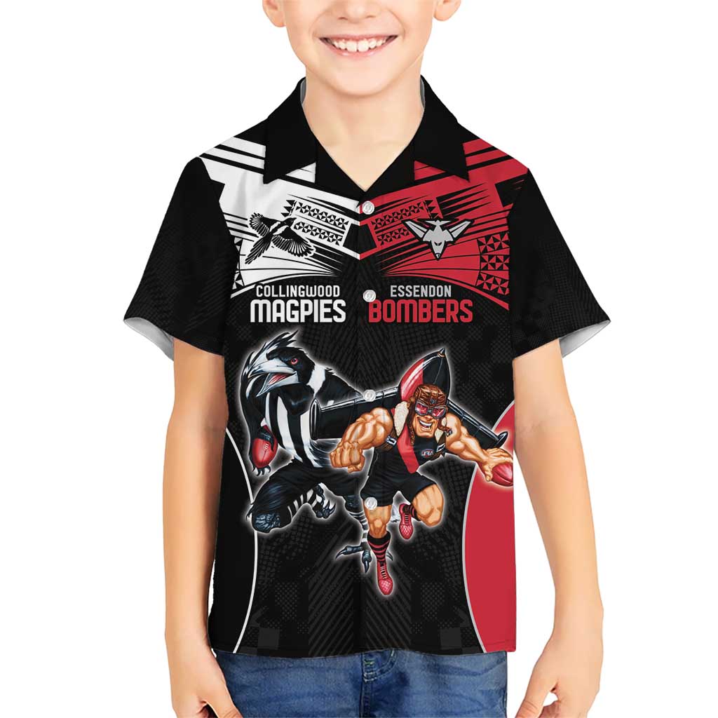 Custom Essendon and Collingwood Hawaiian Shirt Together Sporty Style