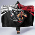 Custom Essendon and Collingwood Hooded Blanket Together Sporty Style