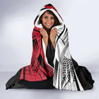 Custom Essendon and Collingwood Hooded Blanket Together Sporty Style