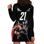 Custom Essendon and Collingwood Hoodie Dress Together Sporty Style