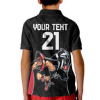Custom Essendon and Collingwood Kid Polo Shirt Together Sporty Style