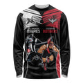 Custom Essendon and Collingwood Long Sleeve Shirt Together Sporty Style