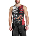 Custom Essendon and Collingwood Men Tank Top Together Sporty Style