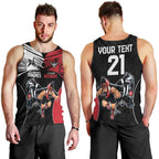 Custom Essendon and Collingwood Men Tank Top Together Sporty Style