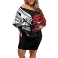 Custom Essendon and Collingwood Off Shoulder Short Dress Together Sporty Style