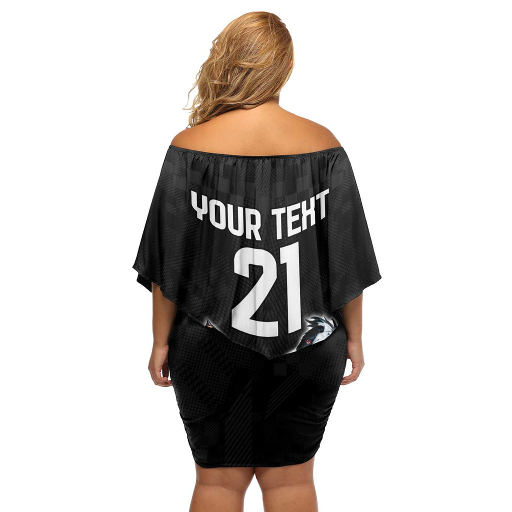 Custom Essendon and Collingwood Off Shoulder Short Dress Together Sporty Style