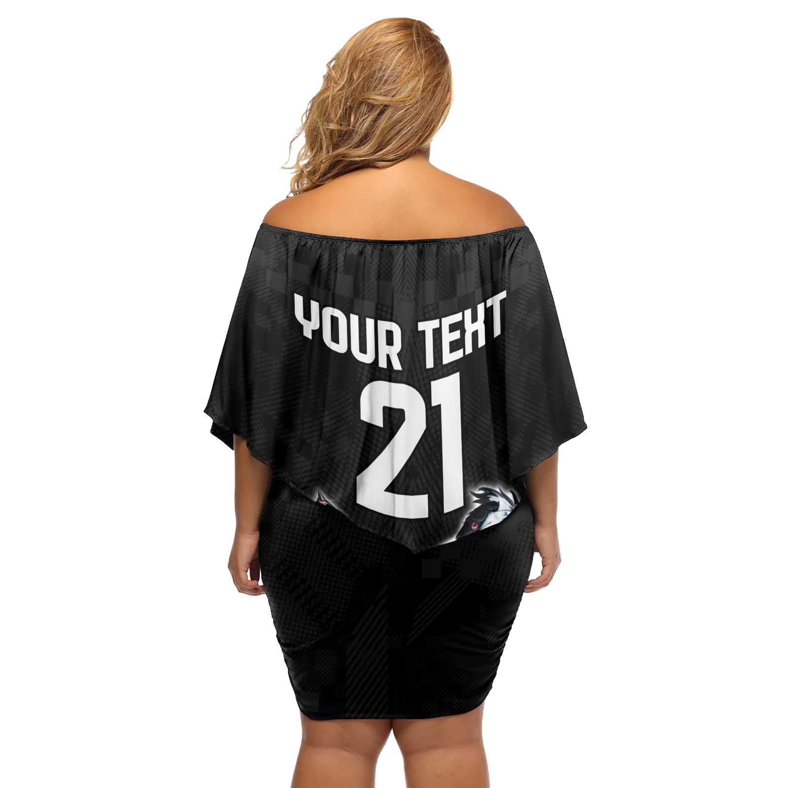 Custom Essendon and Collingwood Off Shoulder Short Dress Together Sporty Style