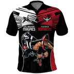 Custom Essendon and Collingwood Polo Shirt Together Sporty Style