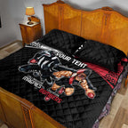 Custom Essendon and Collingwood Quilt Bed Set Together Sporty Style