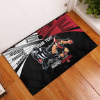 Custom Essendon and Collingwood Rubber Doormat Together Sporty Style
