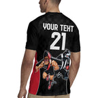 Custom Essendon and Collingwood Rugby Jersey Together Sporty Style