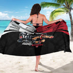 Custom Essendon and Collingwood Sarong Together Sporty Style