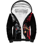 Custom Essendon and Collingwood Sherpa Hoodie Together Sporty Style