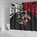 Custom Essendon and Collingwood Shower Curtain Together Sporty Style