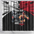Custom Essendon and Collingwood Shower Curtain Together Sporty Style