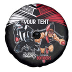 Custom Essendon and Collingwood Spare Tire Cover Together Sporty Style