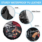Custom Essendon and Collingwood Spare Tire Cover Together Sporty Style