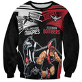 Custom Essendon and Collingwood Sweatshirt Together Sporty Style