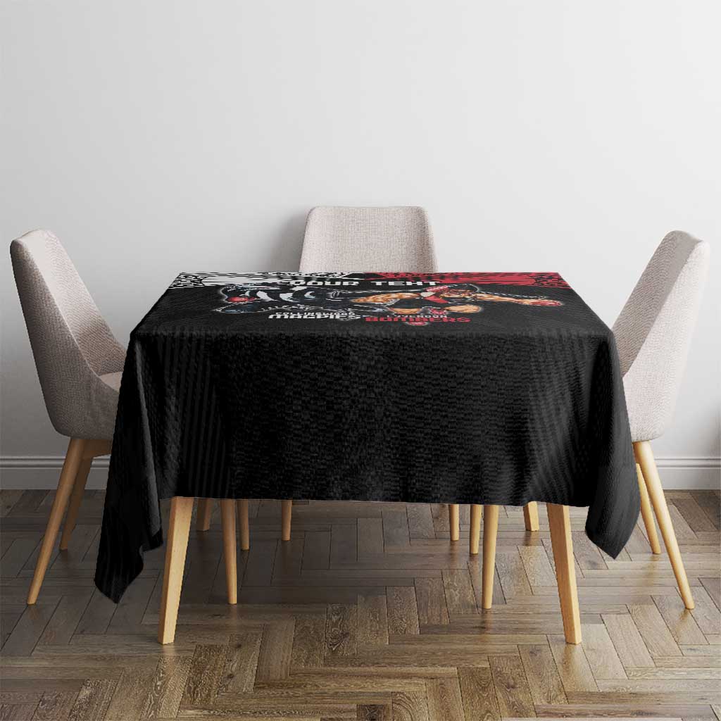 Custom Essendon and Collingwood Tablecloth Together Sporty Style