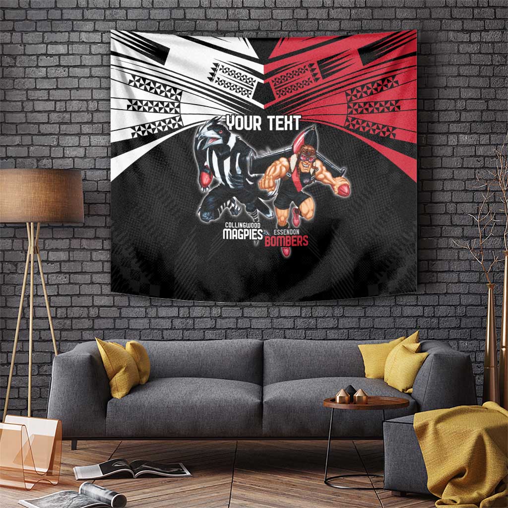 Custom Essendon and Collingwood Tapestry Together Sporty Style