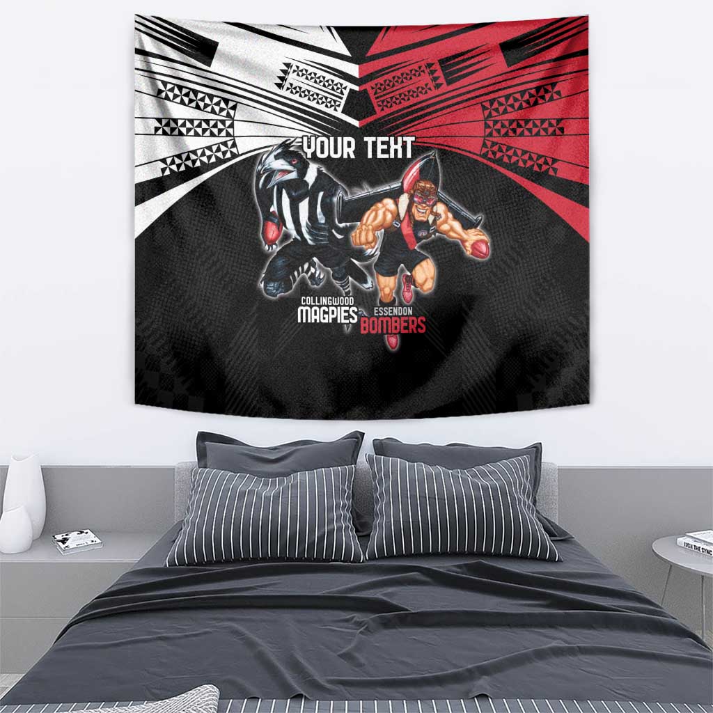 Custom Essendon and Collingwood Tapestry Together Sporty Style