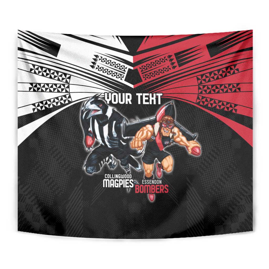 Custom Essendon and Collingwood Tapestry Together Sporty Style