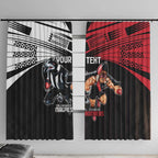 Custom Essendon and Collingwood Window Curtain Together Sporty Style