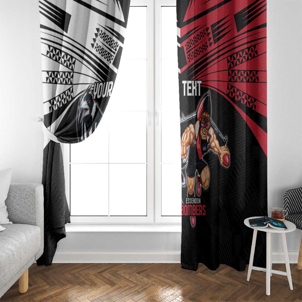 Custom Essendon and Collingwood Window Curtain Together Sporty Style