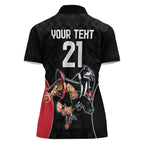 Custom Essendon and Collingwood Women Polo Shirt Together Sporty Style