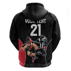 Custom Essendon and Collingwood Zip Hoodie Together Sporty Style