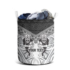 Custom Rugby New Zealand Black Fern Laundry Basket Niho Taniwha Inspired
