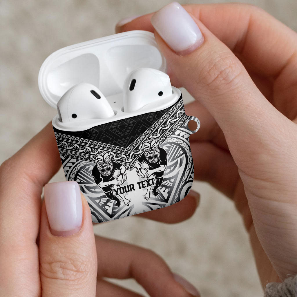 Custom Rugby New Zealand Black Fern AirPods Case Niho Taniwha Inspired