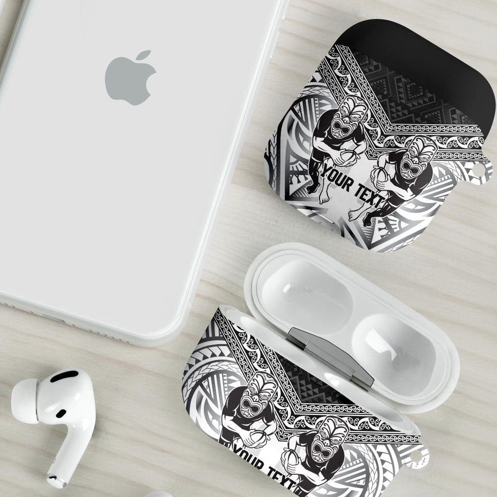 Custom Rugby New Zealand Black Fern AirPods Case Niho Taniwha Inspired