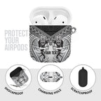 Custom Rugby New Zealand Black Fern AirPods Case Niho Taniwha Inspired