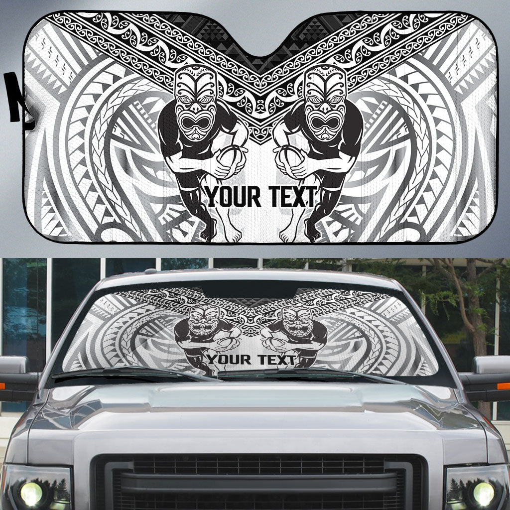 Custom Rugby New Zealand Black Fern Auto Sun Shade Niho Taniwha Inspired