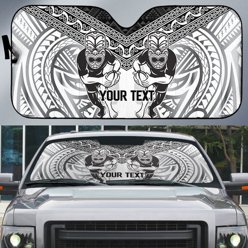 Custom Rugby New Zealand Black Fern Auto Sun Shade Niho Taniwha Inspired